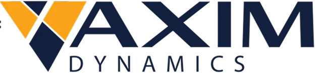 Vaxim Dynamics logo on black background.